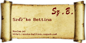 Szőke Bettina névjegykártya