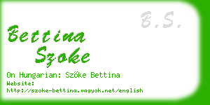bettina szoke business card